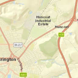 A56, Accrington, Lancashire BB5, UK Street Map