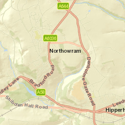 1 Howes Lane, Northowram, Halifax, West Yorkshire Street Map
