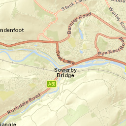 1 Paradise Lane, Warley, Halifax Street Map