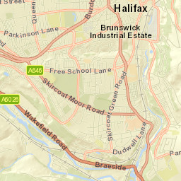 36 Dean Court, Halifax, West Yorkshire HX3 Street Map