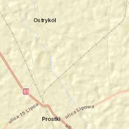 Prostki Street Map