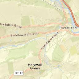 Holywell Green Street Map