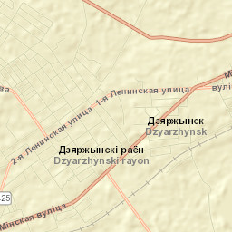 Dzyarzhynsk Street Map