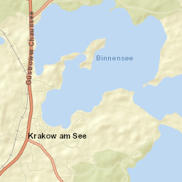 Krakow am See Street Map