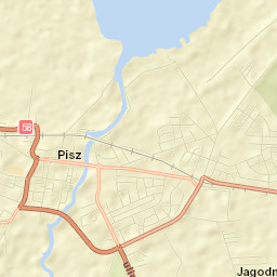 Pisz Street Map