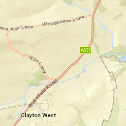 Clayton West Street Map