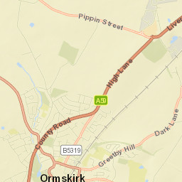 33 Hillcrest Road, Ormskirk, Lancashire L39 Street Map