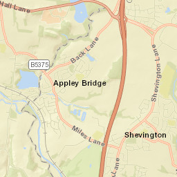 Appley Bridge Street Map