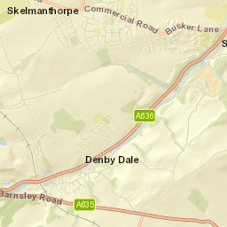 Denby Dale Street Map