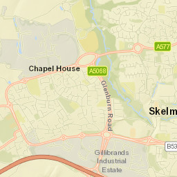 Railway Road, Skelmersdale, Lancashire WN8 Street Map