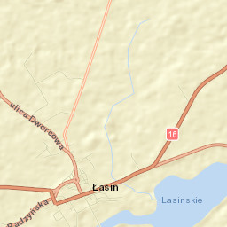 Łasin Street Map