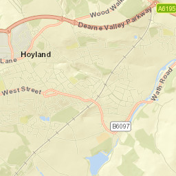 Hoyland Nether Street Map