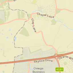 Burtonwood Street Map