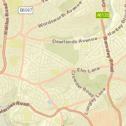 320 Halifax Road, Sheffield, South Yorkshire Street Map
