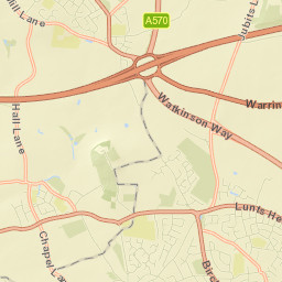 103 Hall Lane, Widnes, Merseyside WA8 Street Map