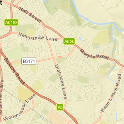 Hazel Grove Street Map