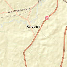 Kurzętnik Street Map
