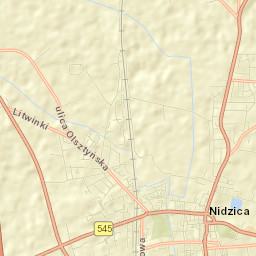 Nidzica Street Map