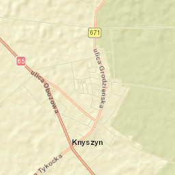 Knyszyn Street Map