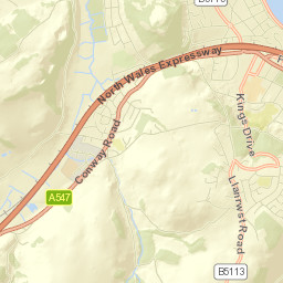 13 Cherry Tree Lane, Colwyn Bay, Conwy Street Map