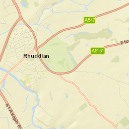 Rhuddlan Street Map