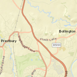 1 Moss Lane, Bollington, Macclesfield, Cheshire East Street Map