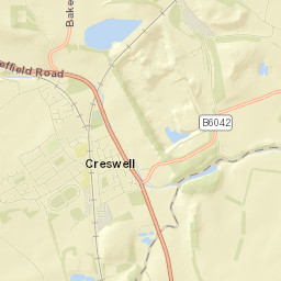 58 Skinner Street, Creswell, Worksop, Derbyshire Street Map