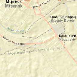 Mtsensk Street Map
