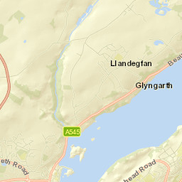 Menai Bridge Street Map