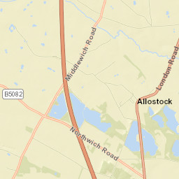 Middlewich Road, Knutsford, Cheshire West and Chester WA16, U Street Map