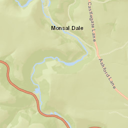 Castlegate Lane, Bakewell, Derbyshire DE45 Street Map