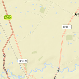 Yatehouse Lane, Middlewich, Cheshire Street Map