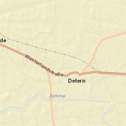 Detern Street Map
