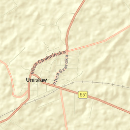 Unisław Street Map