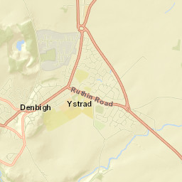 Castle Lane, Denbigh LL16, UK Street Map