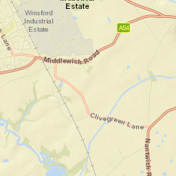 Clive Back Lane, Winsford, Cheshire West and Chester CW7, UK Street Map