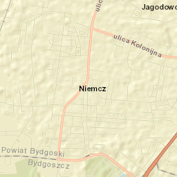 Powiat bydgoski Street Map