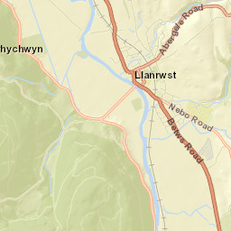 Llanrwst Street Map