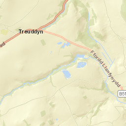 A5104, Treuddyn, Mold, Flintshire CH7, UK Street Map
