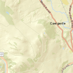 Bryn Yorkin Lane, Wrexham, Flintshire, UK Street Map