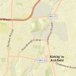 Kirkby in Ashfield Street Map