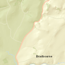 B5056, Peak District National Park, Ashbourne Street Map