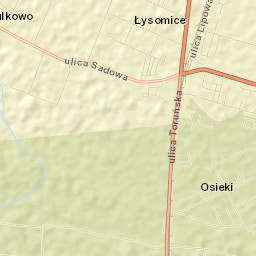 Łysomice Street Map