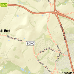 A500, Stoke-on-Trent, Staffordshire ST7 Street Map