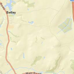 Betley Street Map