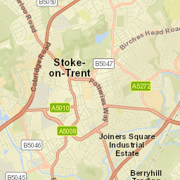 Marina Way, Stoke-on-Trent ST1, UK Street Map