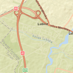 Lubicz Dolny Street Map