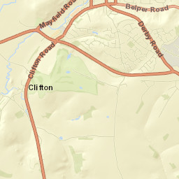 2 Belper Road, Ashbourne, Derbyshire DE6 Street Map