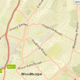 Carlton, Nottinghamshire County NG5, UK Street Map