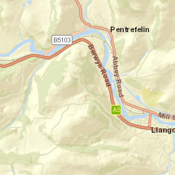 76 Berwyn Road, Llangollen, Denbighshire Street Map